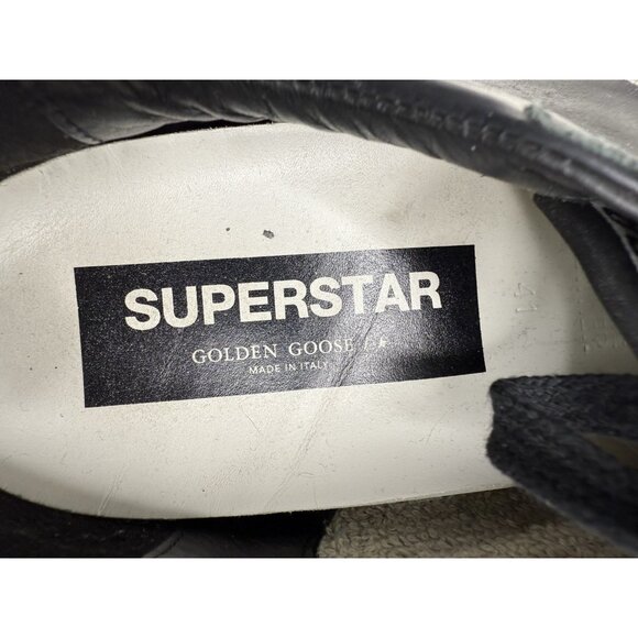 Golden Goose Super-Star Leather Sneakers in Black and White Size 41 - Picture 7 of 16